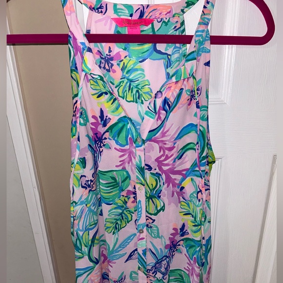 NWOT Lilly Pulitzer LULIANA MAXI DRESS Amethyst Tint Mermaid The Shade. Size M - Picture 4 of 8